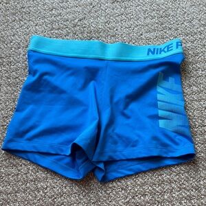 NIKE PRO Bright Blue Athletic Shorts